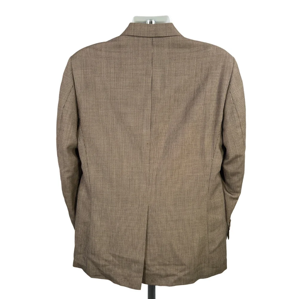 Lauren Ralph Lauren Men's Tan Wool Long Sleeve Button Up Blazer Jacket - 40